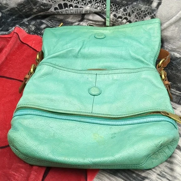 Fossil green leather purse - Picture 12 of 14